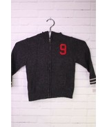 OshKosh Bgosh Varsity Sweater Cardigan Zip Up Dark Gray Toddler Boys Siz... - £12.54 GBP