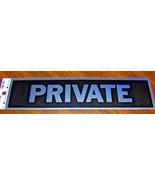 PRIVATE Door SIGN Adhesive Sticker Brushed Aluminum Silver 2&quot;x8&quot; HYKO HY... - $30.37 CAD