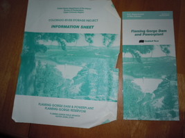 Flaming Gorge Dam &amp; Powerplant Guided Tour Brochure &amp; Info Sheet Utah 1995 - £3.92 GBP