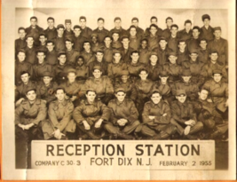 1955 Military Reception Station Photo United States Army Company C 30.3 In The F - £11.98 GBP