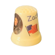 Zachary Taylor 12th US President Thimble Franklin Mint Danbury figurine flag vtg - £15.87 GBP