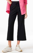 Nic + Zoe active tech stretch wide leg crop pant in BLACK ONYX - £62.07 GBP