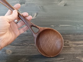 Handmade Large Wooden Serving Spoon Ladle | Unique design - £64.85 GBP