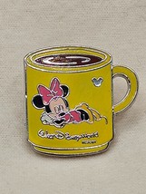 Walt Disney World Resort Minnie Mouse Yellow Coffee Cup Trading Pin Rare - $8.99