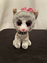 TY Beanie Boos KIKI the Cat W/Glitter Eyes (Regular Size 6 inch) - $2.35