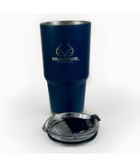 REALTREE 30 oz Insulated Tumbler Stainless Steel Navy Blue Fishing Logo - $11.30