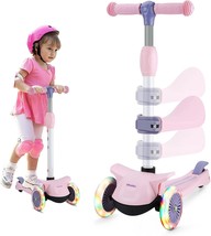 2 In 1 Kick Scooter With Removable Seat, 3 Led Wheels Kick Scooter, 8 Years Old - £43.14 GBP