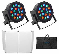 Rockville RFAAW DJ Event Facade Metal Booth+Travel Bag+Scrim+(2) RGB Par... - £253.19 GBP