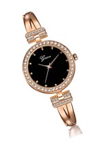 Rose Gold Watch for Women Elegante Glitter Crystal - £40.51 GBP
