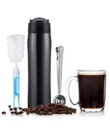 Portable French Press Pot Stainless Steel Vacuum Insulated Car Travel Co... - £30.66 GBP