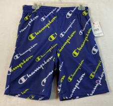 Champion Shorts Youth Size Large Blue Slash Pockets Logo Elastic Waist P... - £7.48 GBP