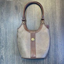 antigua Guatemala suede leather brown tan handbag purse Original Pro Cuero - $14.80