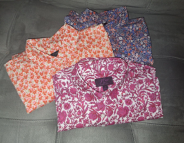 LOT OF 3: J. Crew Womens Floral Button-down Classic Shirts Multicolor Size 0 &amp; 2 - $25.64