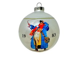 Dave Grossman Designs 1983 Fisherman Merrie Christmas Ornament Norman Rockwell - $6.95