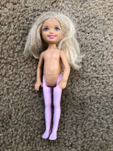 2010 Mattel Chelsea Barbie Doll Articulated Pink Legs Blonde Hair blue eyes - £6.45 GBP