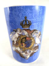 KulturGut AG Germany Porcelain Coffee Tea Mug 8oz Blue Gold CSchloss Lin... - $14.84