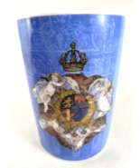 KulturGut AG Germany Porcelain Coffee Tea Mug 8oz Blue Gold CSchloss Lin... - $14.84