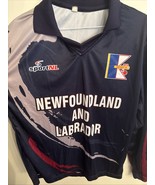 Uomo Newfoundland &amp; Labrador Cricket 2010 Manica Lunga IN Jersey Taglia ... - $42.35