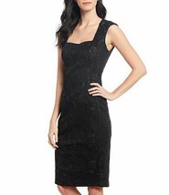 New Calvin Klein Black Embroidered Sequin Midi Sheath Dress Size 4 Size 8 $149 - £58.75 GBP