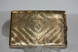 Estate 1920&#39;S Cartier 14K MULTI-TONE Gold Weave Pattern Cigarette Case 156.5 Grm - £9,788.16 GBP