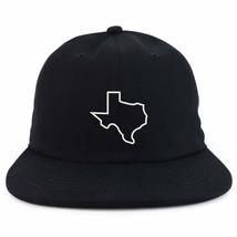 Trendy Apparel Shop Texas Outline Embroidered Low Profile Cotton Snapback Cap -  - £16.23 GBP