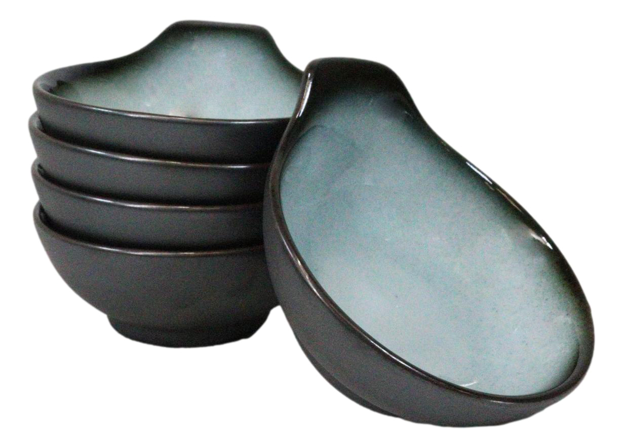 Pack Of 5 Blue Sky Stars Seikai Small Ponzu Miso Soup Bowls With Handle 5oz - $31.99