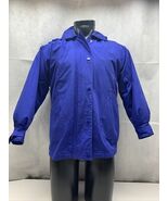 London Fog Towne Mens Jacket Blue Hooded Lined Zipper Pockets Men’s Size... - $34.65