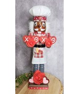 Valentines Day Nutcracker African American Baker Chef Red Hearts Roses W... - €43,91 EUR
