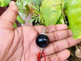 Black ebony wood beads Pure Black Ebony Wood Karungali Kattai PENDANT FR... - $29.76 CAD
