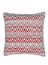 Lavish Touch 100% Cotton Hand Woven Cushion Cover Hawaii Pack of 2 Red - $56.99