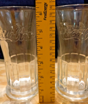 Coca-Cola 16 oz Drinking Glasses Set of 2 Heavy Official Licensed Clear ... - $19.54