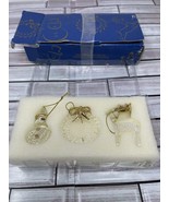 3 Handspun Glass with 22K Gold Accents Ornaments  Avon 2000 Snowman Rein... - $27.32 CAD