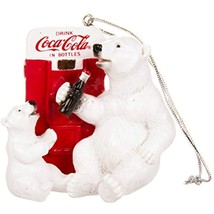 Coca-Cola Polar Bear and Cub at Vending Machine Resin Ornament - £23.08 GBP