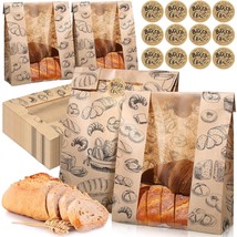 100 Packs Paper Bread Bags For Homemade Bread 13.8 X 8.3 X 3.5 Inches So... - $39.99