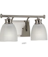 Progress Lighting 2-Light Frosted Prismatic Glass Coastal Bath Vanity Ni... - €40,65 EUR