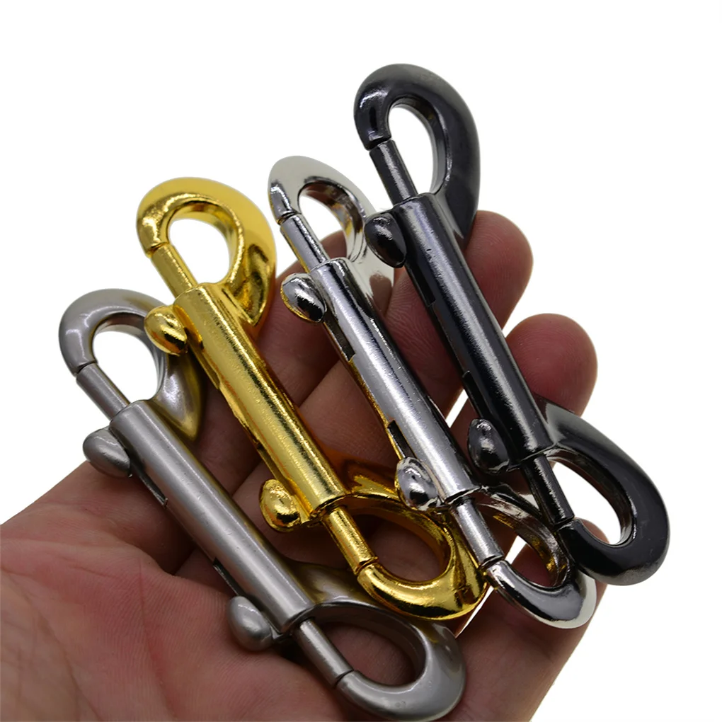 Sporting 4 Pieces Bolt Snaps Double Head Key Ring Wire Pet Leash Belt Clasp Hook - £23.89 GBP