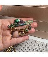 Charming Cottage Enamel Brooch - $14.03