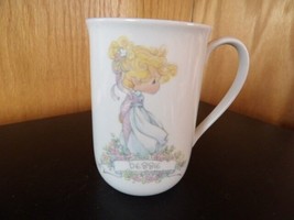 Vintage 1989 Precious Moments “Debbie” Coffee Tea Mug/Cup 4” Lilac Ceramic - £6.59 GBP