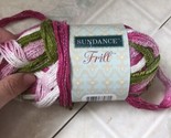New Sundance Frill Yarn Color Pink Olive Green Acrylic polyester blend - $10.84