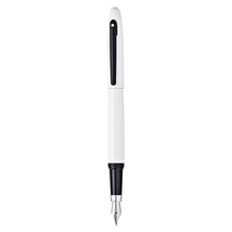 Cross Sheaffer VFM White Lacquer and Black Fountain Pen - Medium - £32.49 GBP
