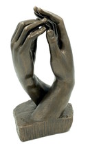Cathedral Clasping Hands Auguste Rodin 10&quot; Sculpture Statue Replica Reproduction - £133.25 GBP
