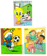 3 Little Kids Easy Puzzles Baby Looney Tunes - Smurf - Cabbage Patch Kid... - £12.88 GBP
