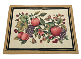 Fruit Placemat Set (4) Country Quilted Multicolor 17x 13 Reversible Than... - £19.73 GBP