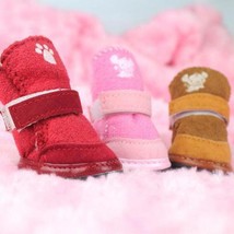 Cozy Paws: Stylish Dog Snow Boots With Lambskin Lining - £9.61 GBP
