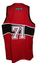 Tupac Shakur #71 Makaveli Hip Hop Custom Basketball Jersey New Sewn Red Any Size image 2