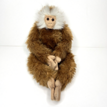 Hugger Hang Monkey Plush Brown Vintage K&amp;M Stuffed Animal Wild Republic ... - $17.28