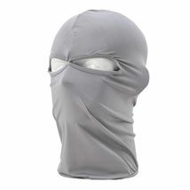 Light Gray Balaclava Face Mask UV Cover Neck Gaiter Face Scarf Outdoor - £9.46 GBP