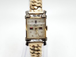 Vintage Mechanical Louvic 17J Watch Running Small Seconds Gold Filled Band 20mm - £119.89 GBP
