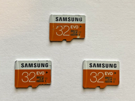 Lot of (3) Samsung Evo Micro SDHC (32gb) - TESTED - $23.75