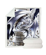 Sentinel Grey Dragon Drawing Throw Blanket - €48,83 EUR+